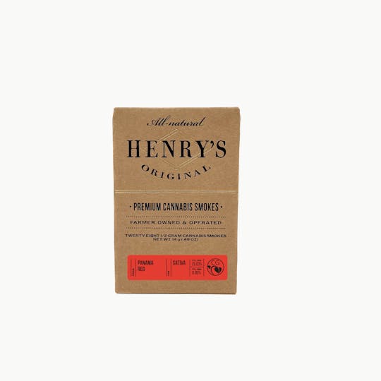 Henry's Original - 14g Total 28-Pack Pre-Rolls (.5g each) - Panama Red - 1