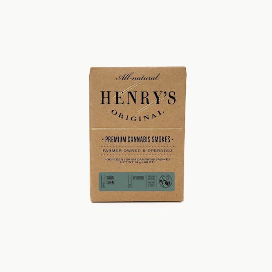 Henry's Original - 14g Total 14-Pack Pre-Rolls (1g each) - Sour Chem - 1