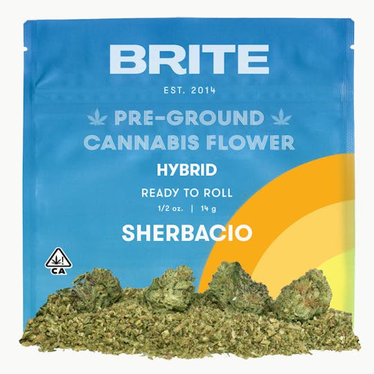 Brite Labs - BRITE Pre-Ground Flower (14g) - H - Sherbacio - 1
