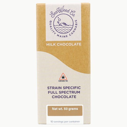 SeaWeed Co. - SWC - Hash Rosin - Milk Chocolate Bar 100mg - 1