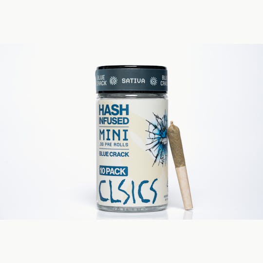 CLSICS Rosin & Rosin Infused Pre Rolls - Blue Crack - 10Pk .3g Hash Infused Pre Rolls - 1