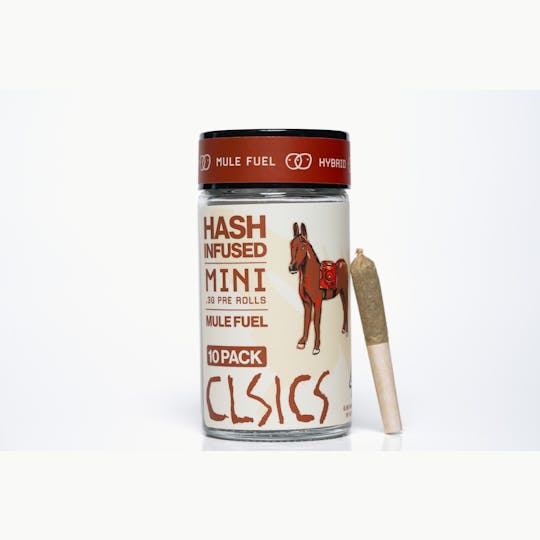 CLSICS Rosin & Rosin Infused Pre Rolls - Mule Fuel - 10Pk .3g Hash Infused Pre Rolls - 1
