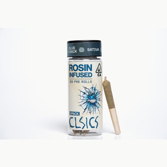 CLSICS Rosin & Rosin Infused Pre Rolls - Blue Crack - 5Pk .5g Rosin Infused Pre Rolls - 1