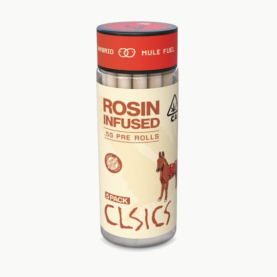 CLSICS Rosin & Rosin Infused Pre Rolls - Mule Fuel - 5Pk .5g Rosin Infused Pre Rolls - 1