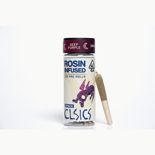 CLSICS Rosin & Rosin Infused Pre Rolls - Deep Purple - 5Pk .5g Rosin Infused Pre Rolls - 1