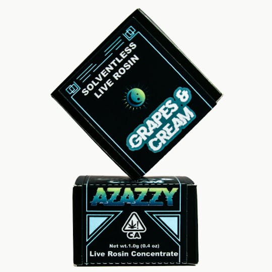Azazzy - Azazzy - Solventless Live Rosin Badder - 1.0 G Jar - Grapes & Cream T3 (I) - 1
