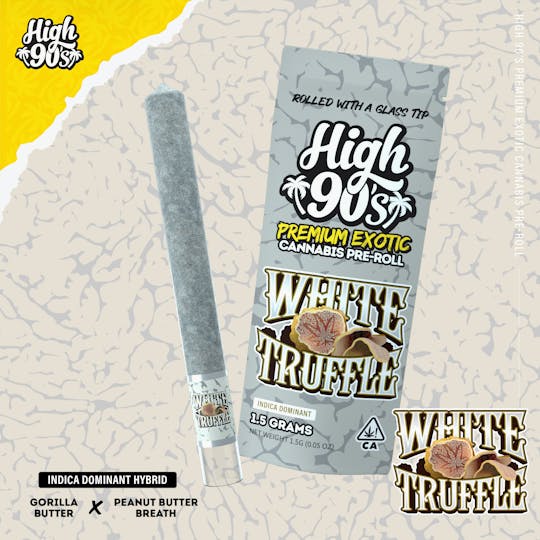 HIGH 90s - High 90s : White Truffle 1.5g High Roller Pre-Roll - 1