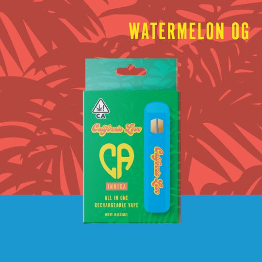 California Love - Rechargable Vapes | Watermelon OG | Indica | 1G - 1