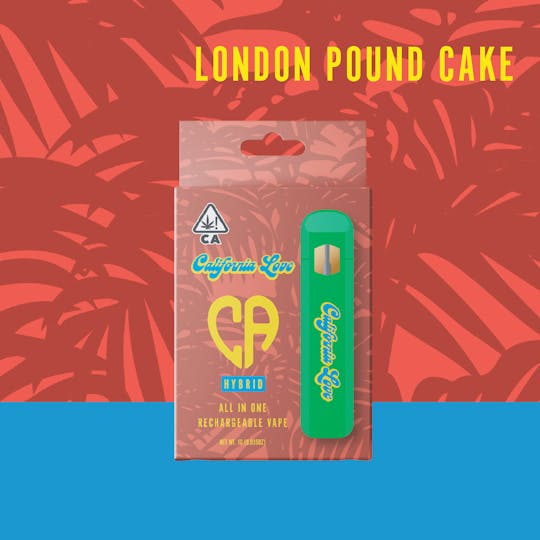 California Love - Rechargable Vapes | London Pound Cake | Hybrid | 1G - 1