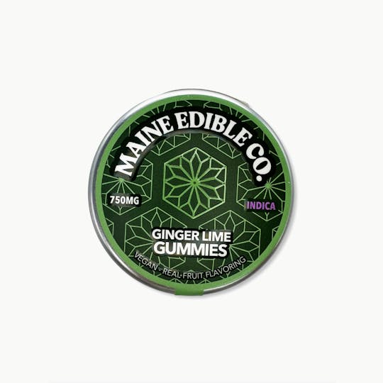Indico - 750mg Ginger Lime Indica Gummies - The Maine Edible Co. - 1