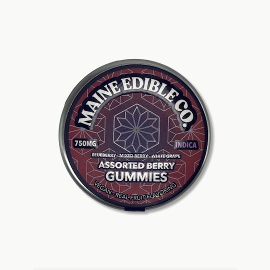 Indico - 750mg Assorted Berry Indica Gummies - The Maine Edible Co. - 1