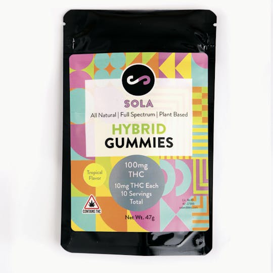 Sola Edibles - 100mg Hybrid Gummies - Tropical Flavor Pack - 1