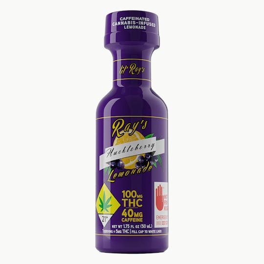 Ray's Lemonade - Caffeinated Huckleberry lil' Ray's 100/40mg THC/CAFFEINE - 1