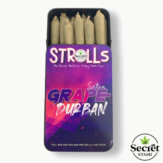 Secret Stash - Secret Stash | Strolls | Grape Durban | 10 pack pre rolls - 1