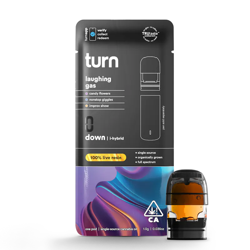 turn Laughing Gas Live Resin Pod 1g pod