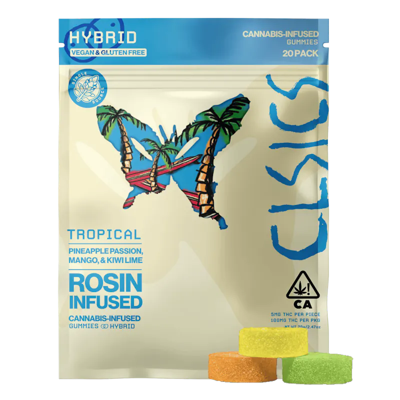 CLSICS - Tropical Hybrid Live Rosin Infused Gummies - Party Pack - 20ct edible