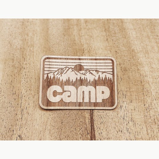 Camp Cannabis - CAMP Wooden Sticker - 1