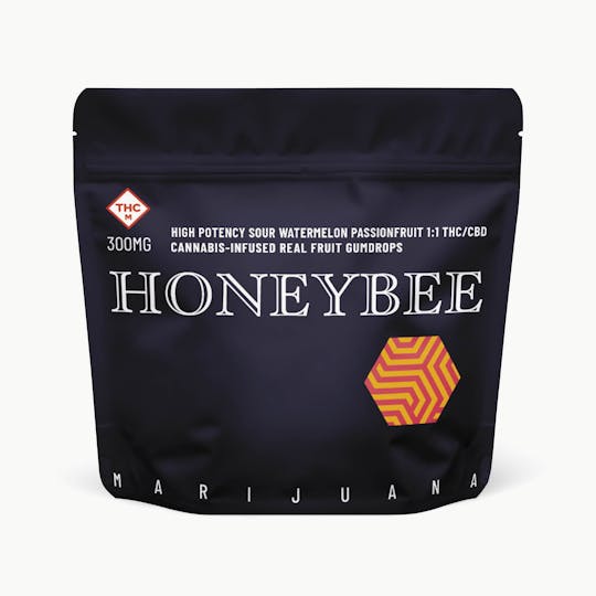 Honeybee - High Potency Sour Watermelon Passionfruit 1:1 Gumdrops - 1