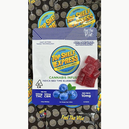 Top Shelf Express - Bed Time Blueberry Gummy THC/CBN 100mg/100mg (Back buy 2 get 1 for .01) - 1