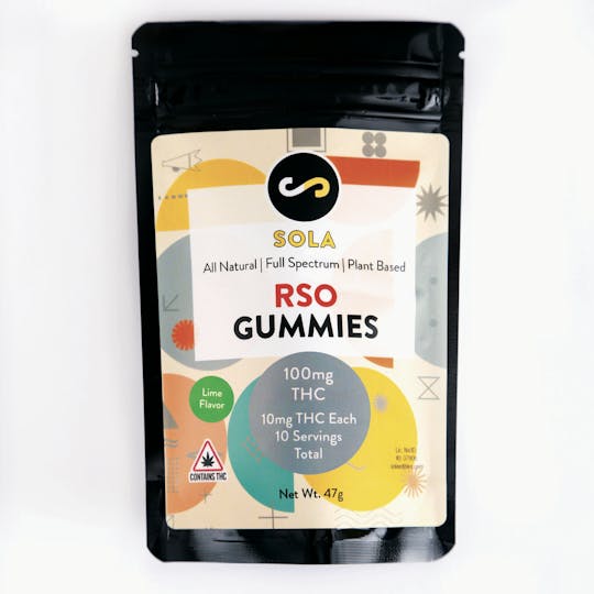 Sola Edibles - 100mg RSO Gummies - Lime Flavor Pack - 1