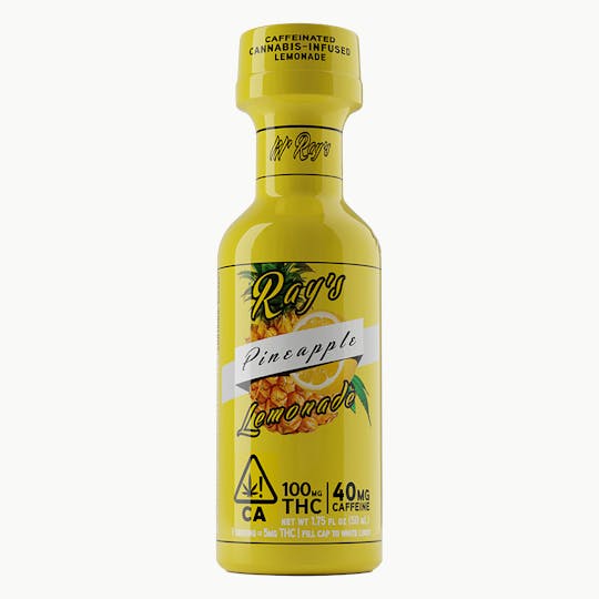 Ray's Lemonade - Caffeinated Pineapple lil' Ray's 100/40mg THC/CAFFEINE - 1
