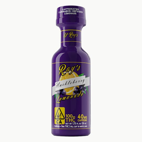 Ray's Lemonade - Caffeinated Huckleberry lil' Ray's 100/40mg THC/CAFFEINE - 1