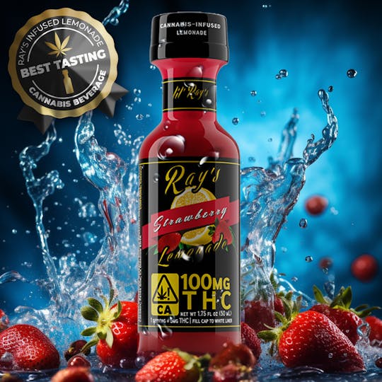 Ray's Lemonade - Strawberry lil' Ray's 100mg THC - 1