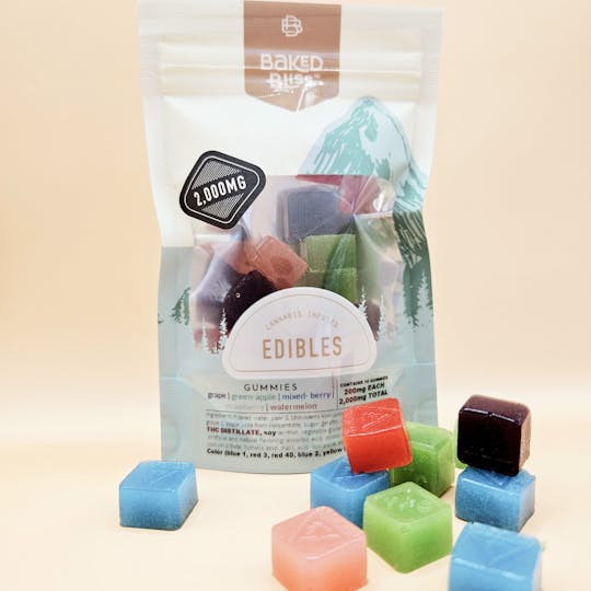 Baked Bliss Edibles - Baked Bliss 2000mg Gummies - 1