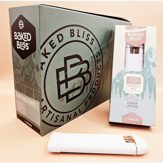 Baked Bliss Edibles - Baked Bliss Durban Poison 1g Disposable - 1