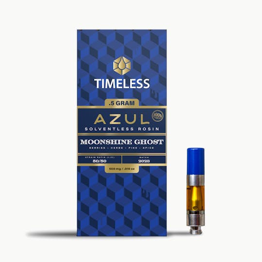 Timeless Vapes - AZUL Moonshine Ghost 500mg Live Rosin Vape Cartridge - 1