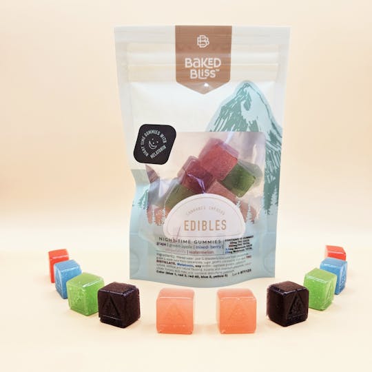Baked Bliss Edibles - Baked Bliss 200mg Night-Time Gummies - 1