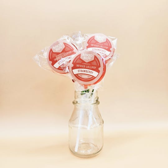 Baked Bliss Edibles - Baked Bliss 100mg Strawberry Lollipop - 1