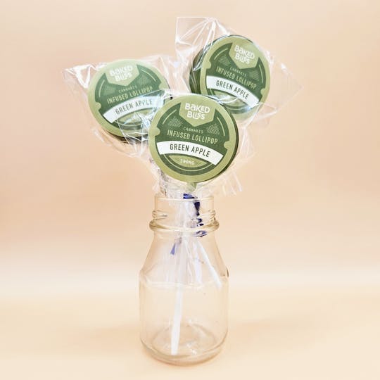 Baked Bliss Edibles - Baked Bliss 100mg Green Apple Lollipop - 1