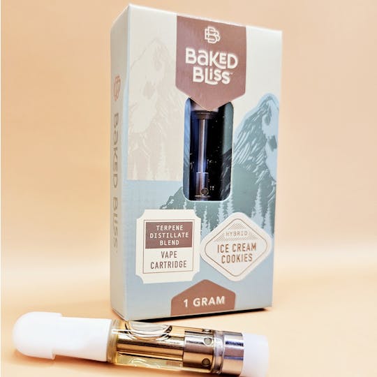 Baked Bliss Edibles - Baked Bliss 1g Ice Cream Cookies Distillate Cartridge - 1