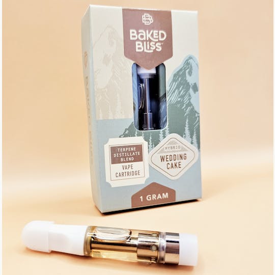 Baked Bliss Edibles - Baked Bliss 1g Wedding Cake Distillate Cartridge - 1