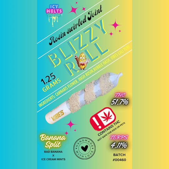 ICY MELTS SOLVENTLESS - Blizzy Rolls - Banana Split - 1