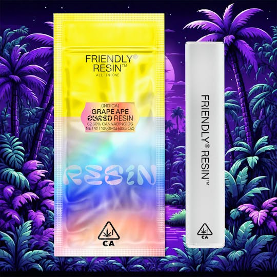 Friendly Brand - Grape Ape | Indica | 1g Cured Resin ALL-IN-ONE - 1