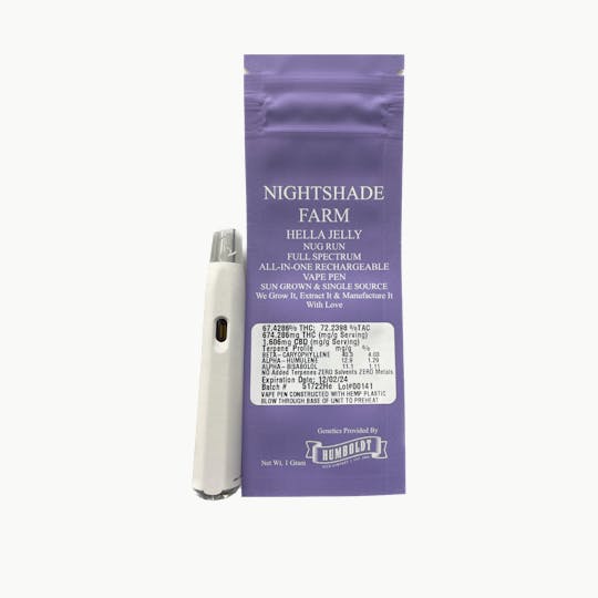 Nightshade Farm - Hella Jelly Full Spectrum All-In-One Rechargeable Vape - 1