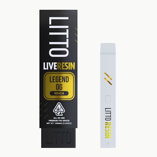 LITTO - LITTO - Legend OG - Live Resin All-In-One - Indica - 1G - 1