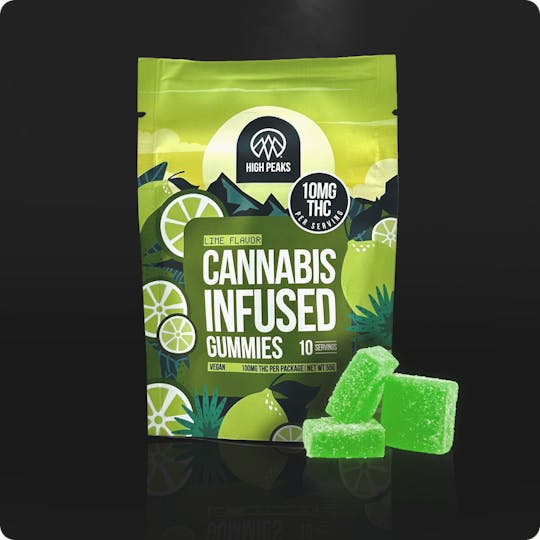 High Peaks - Lime Gummies | 10-Pack | 100mg THC - 1
