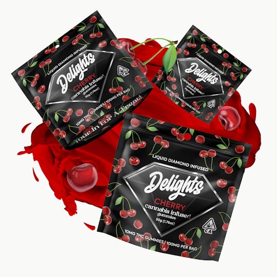 Delights Gummies - Cherry Delights Gummies Liquid Diamond Infused - 1