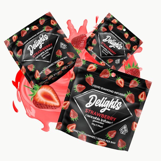 Delights Gummies - Strawberry Delights Gummies Liquid Diamond Infused - 1