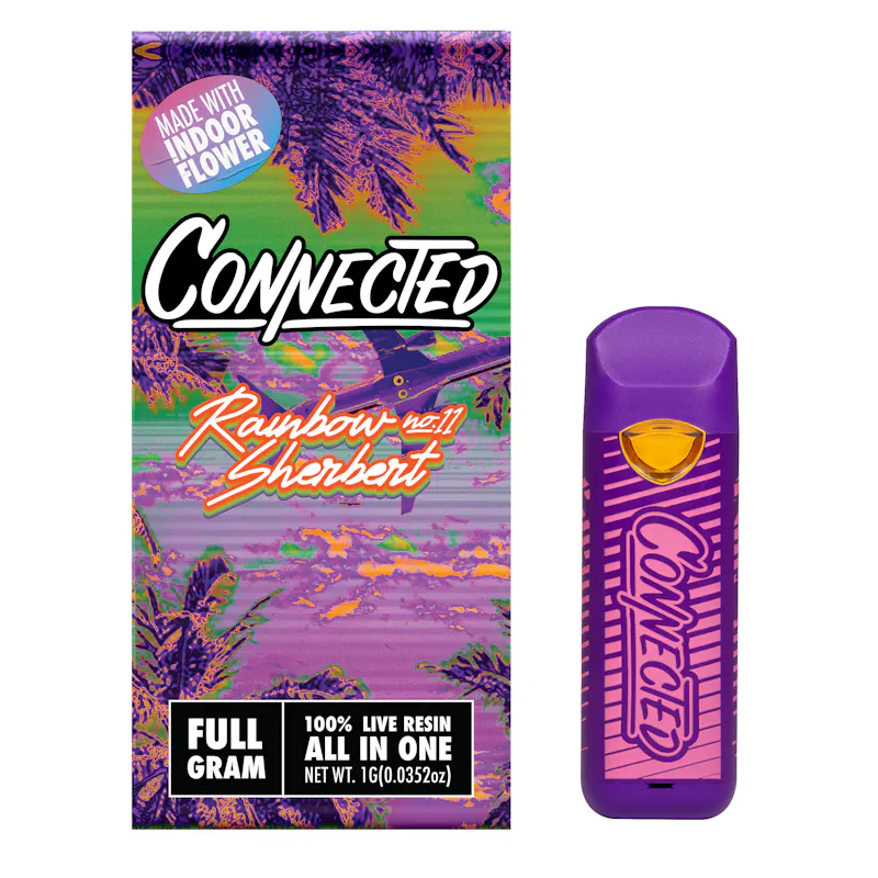 Connected Rainbow Sherbert #11 - All In One Vape - Full Gram