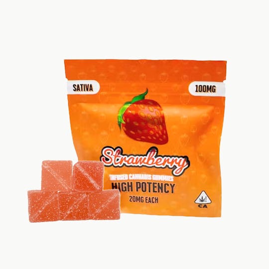 Más - 100mg Sativa Strawberry - High Dose Gummies (20mg each) - 1