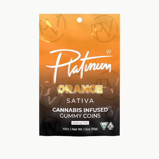 Platinum Vape - Platinum Vape 200mg Gummies - Orange (Sativa) - 1