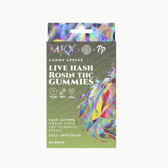 MKX Oil Co - MKX x North Coast x Pressure Pack Candy Applez Live Hash Rosin Gummies - 1