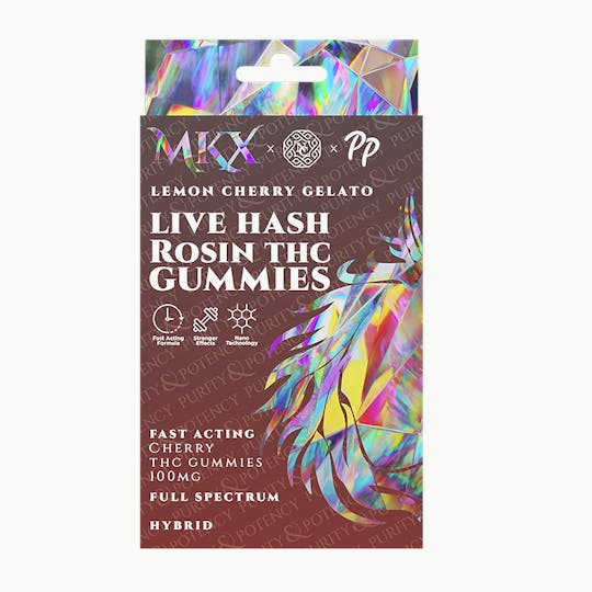 MKX Oil Co - MKX x North Coast x Pressure Pack Sour Lemon Gelato Live Hash Rosin Gummies - 1