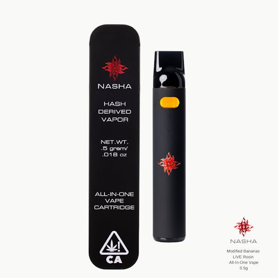NASHA - Modified Bananas Live All-In-One Rosin Vape Cart 0.5g (Sabertooth) - 1
