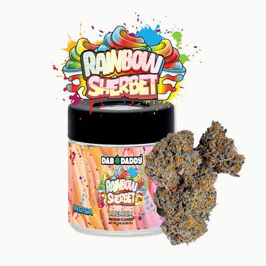 Dab Daddy Ⓡ - Rainbow Sherbert Flower Dab Daddy® 3.5g - 1