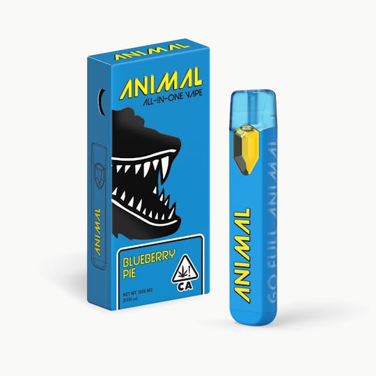 Go Full Animal - ANIMAL - 1G HIGHLY POTENT AIO VAPE PEN - BLUEBERRY PIE - 1